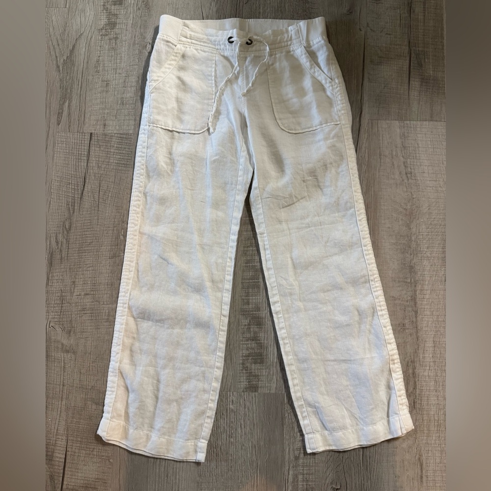 Athleta Casual White Linen Pants